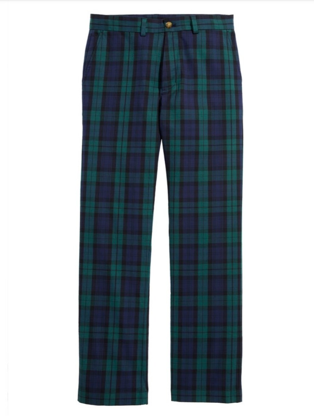 Vineyard Vines Green and Navy Plaid Pants